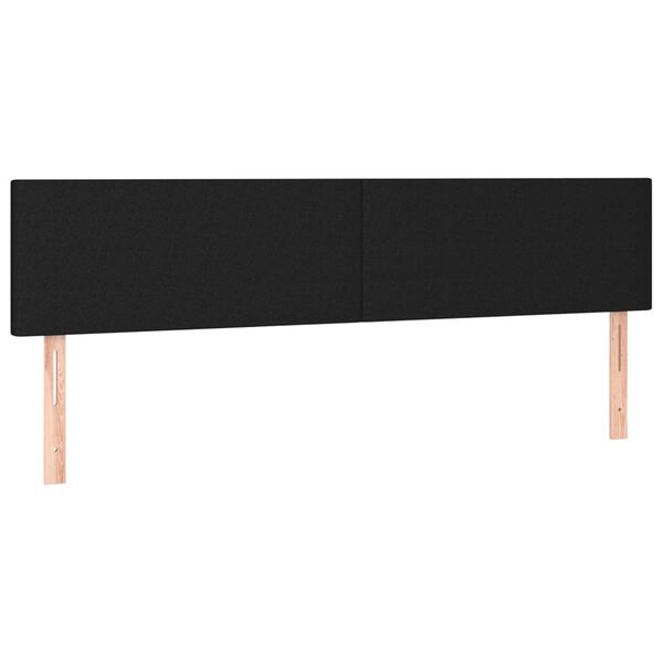 vidaXL LED Headboard Black 160 cm Fabric
