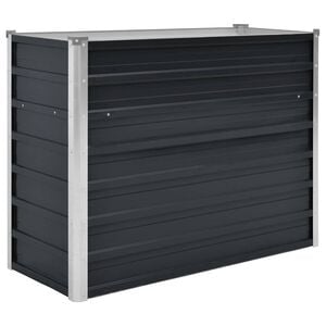 vidaXL Raised Bed | Anthracite | Galvanised Steel | 100x40x77cm | Durable