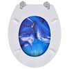 vidaXL Toilet Seats with Lids 2 pcs MDF Dolphin