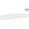 vidaXL Arched Gabion Baskets 20 pcs 400x50x40/60 cm Galvanised Iron