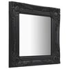 vidaXL Wall Mirror Baroque Style 40x40 cm Black