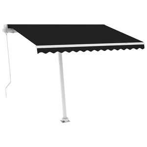 vidaXL Freestanding Manual Retractable Awning 300x250 cm Anthracite