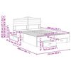 vidaXL Bed Frame with Headboard White 150 x 200 cm Engineered Wood
