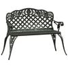 vidaXL Garden Bench 108 cm Cast Aluminium Green