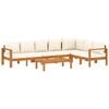 vidaXL 5 Piece Garden Sofa Set with Cushions Solid Wood Acacia
