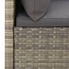 vidaXL 7 Piece Garden Lounge Set with Cushions Grey Poly Rattan