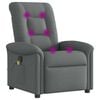 vidaXL Massage Recliner Chair Dark Grey Fabric