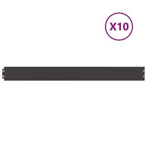 vidaXL Lawn Edgings 10 pcs Black 10x103 cm Cold-rolled Steel