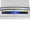 vidaXL Island Range Hood 90 cm LCD Display Touch Sensor 756 m&sup3;/h LED