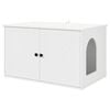 vidaXL Cat House White 85 x 55 x 50 cm Engineered Wood