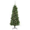 vidaXL Artificial Pre-lit Christmas Tree with Ball Set 240 cm Green