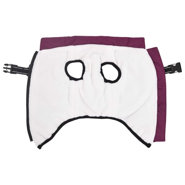 vidaXL Dog Coat with Harness Purple L36 Fleece and Polyester