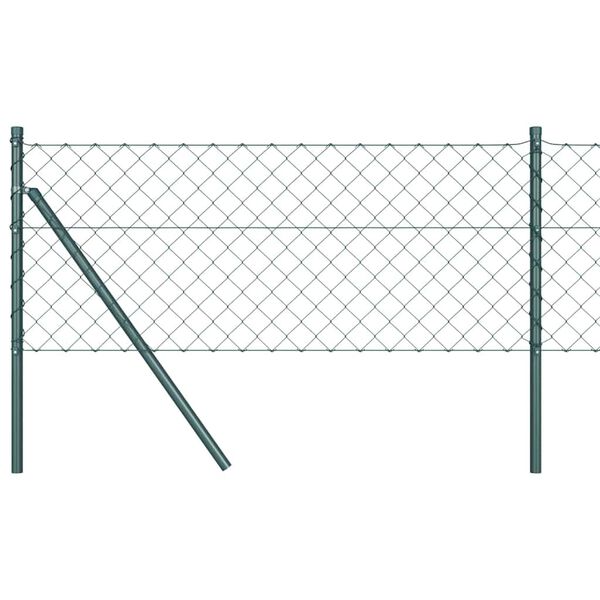 vidaXL Fence Post Green 0.8 x 25 m (60 x 60 mm mesh) Steel