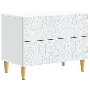 vidaXL Bedside Table White 62 x 34.5 x 48 cm Engineered Wood