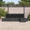 vidaXL Sofa Set with Cushion 6 pcs Poly Rattan
