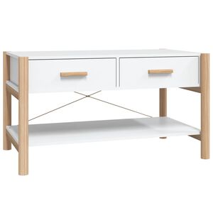 vidaXL Coffee Table White 82x48x45 cm Engineered Wood