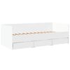 vidaXL Daybed with Drawers without Mattress White 90x190 cm Single