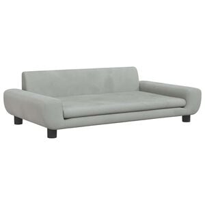 vidaXL Dog Bed Light Grey 100x54x33 cm Velvet