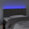 vidaXL LED Headboard Dark Grey 100 cm Velvet