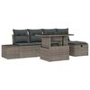 vidaXL Garden Sofa Set 6 pcs Grey Poly Rattan