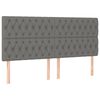 vidaXL LED Headboard Dark Grey 200 cm Fabric