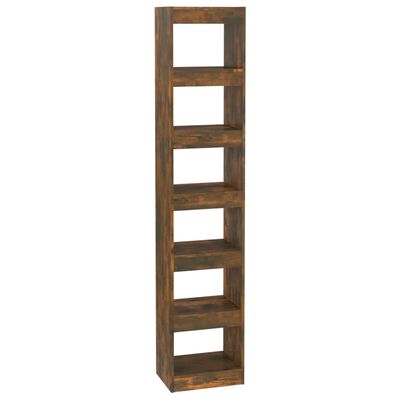 vidaXL Book Cabinet/Room Divider Smoked Oak 40x30x198 cm