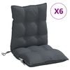 vidaXL Outdoor Cushion 6 pcs Anthracite 100 x 50 x 7 cm None