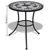 vidaXL 3 Piece Bistro Set Ceramic Tile Black and White