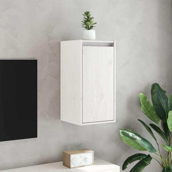 vidaXL Wall Cabinets 2 pcs White 30x30x60 cm Solid Wood Pine
