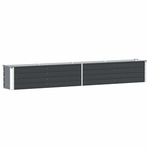 vidaXL Garden Raised Bed Galvanised Steel 320x40x45 cm Anthracite