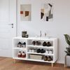 vidaXL Shoe Cabinet High Gloss White 102x36x60 cm Engineered Wood