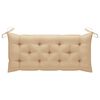 vidaXL Garden Bench with Cushion 120 cm Solid Acacia Wood
