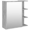 vidaXL Mirror Cabinet | Concrete grey | Engineered wood, acrylic | Medium