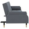 vidaXL Sofa Bed with Cushions Dark Grey Velvet