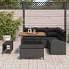 vidaXL Garden Sofa Set with Cushion 8 pcs Black Poly rattan