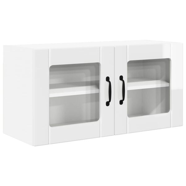 vidaXL Kitchen Cabinet with Shelf High Gloss White 80 x 31 x 40 cm