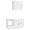 vidaXL Kitchen Unit KALMAR 5 pcs High Gloss White Engineered Wood