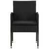 vidaXL 5 Piece Outdoor Dining Set Poly Rattan Black