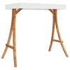 vidaXL Swing Frame | Teak finish and cream roof | Strong bent wood and polyester