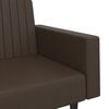 vidaXL 2-Seater Sofa Bed Brown Faux Leather