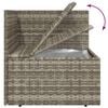 vidaXL 5 Piece Garden Lounge Set with Cushions Grey Poly Rattan