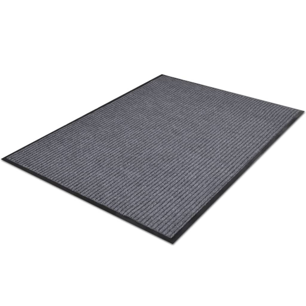 vidaXL PVC Door Mats 2 pcs Grey 90x60 cm