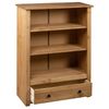 vidaXL Bookcase 80x35x110 cm Solid Pine Wood Panama Range