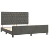 vidaXL Bed Frame without Mattress Dark Grey 152x203 cm Queen Velvet