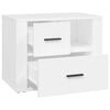 vidaXL Bedside Cabinet White 60x36x45 cm Engineered Wood