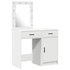 vidaXL Dressing Table 2 pcs White 50 x 41 x 135 cm Engineered wood