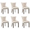 vidaXL Dining Chairs 6 pcs Beige Fabric
