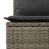 vidaXL 11 Piece Garden Sofa Set with Cushions Grey Poly Rattan Acacia