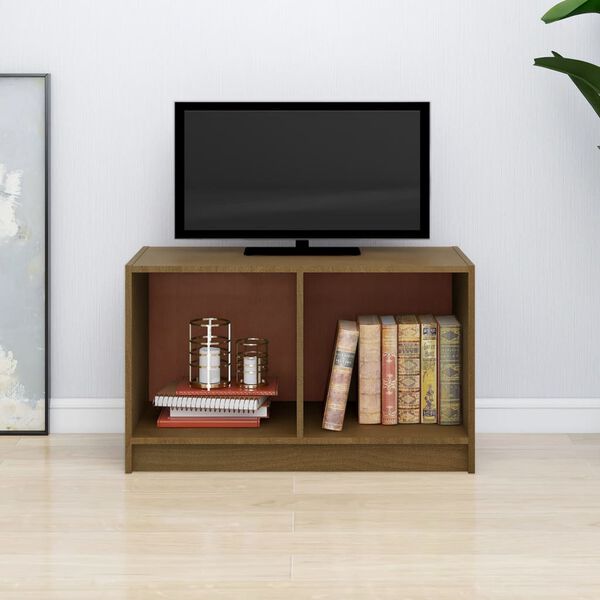 vidaXL TV Cabinet Honey Brown 70x33x42 cm Solid Pinewood