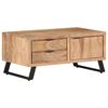 vidaXL Coffee Table 90x50x40 cm Solid Acacia Wood with Live Edges